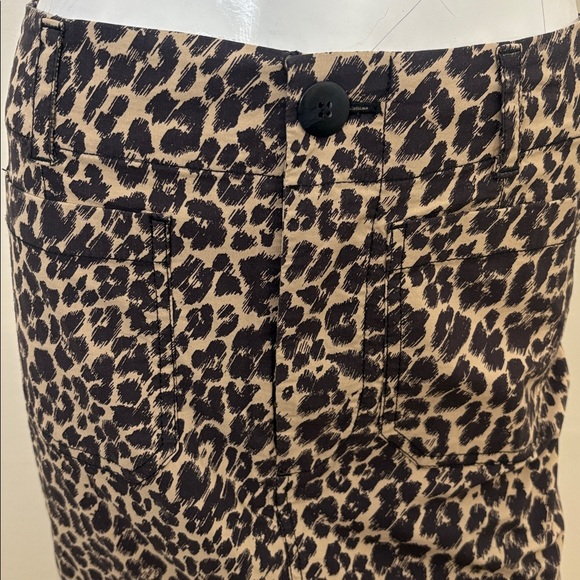 Maeve by Anthropologie Colette Leopard Cheetah Animal Print Midi Skirt w Pockets - Picture 2 of 9